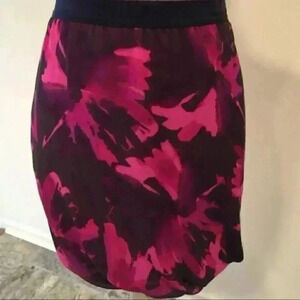 Ann Taylor Loft Pink Floral Balloon Skirt Sz Xs